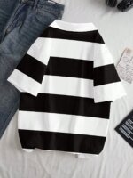 The new men's short-sleeved POLO shirt for summer 2025 is casual fashionable and soft with 3D striped pattern printing - Image 2