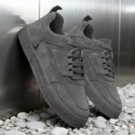 Men's Suede Casual Sneakers - Stylish Low-Top Lace-Up Shoes for Daily Wear & Street Fashion - Image 2
