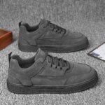 Men's Suede Casual Sneakers - Stylish Low-Top Lace-Up Shoes for Daily Wear & Street Fashion - Image 5
