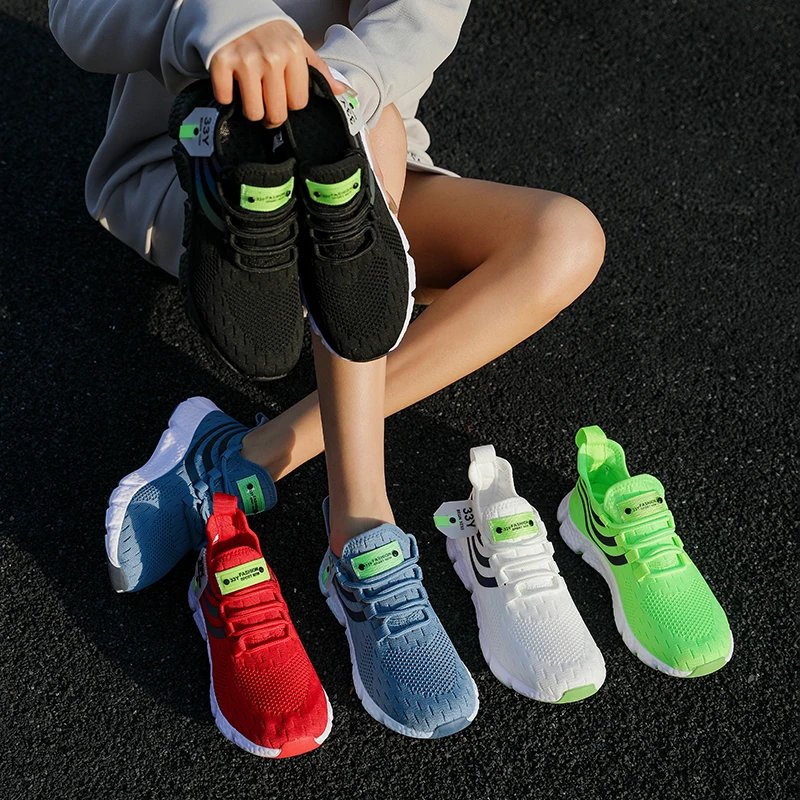 Men Casual Sport Shoes Breathable Lightweight Sneakers Outdoor Mesh Black Running Shoes Athletic Jogging Tenis Walking Shoes