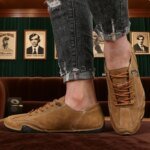 Ankle Boots for Men Fashionable Stitching Lightweight Comfortable Casual Walking Shoes Breathable Tennis Outdoor Driving Shoes - Image 2