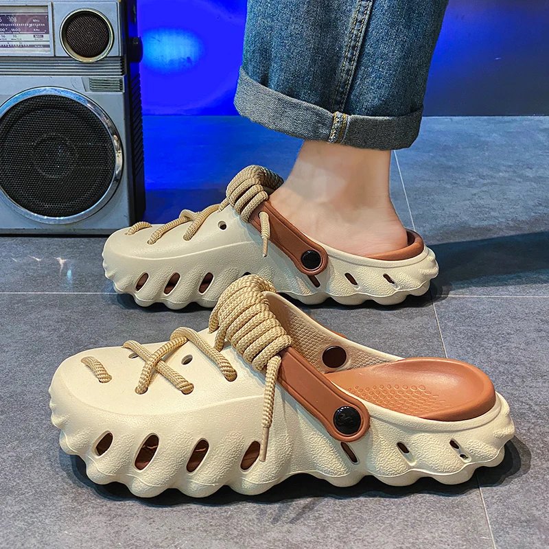 2025 Summer New Fashion Cave Garden Shoes Comfortable Soft Sole Outdoor Indoor Men & Women Beach Trend Slippers