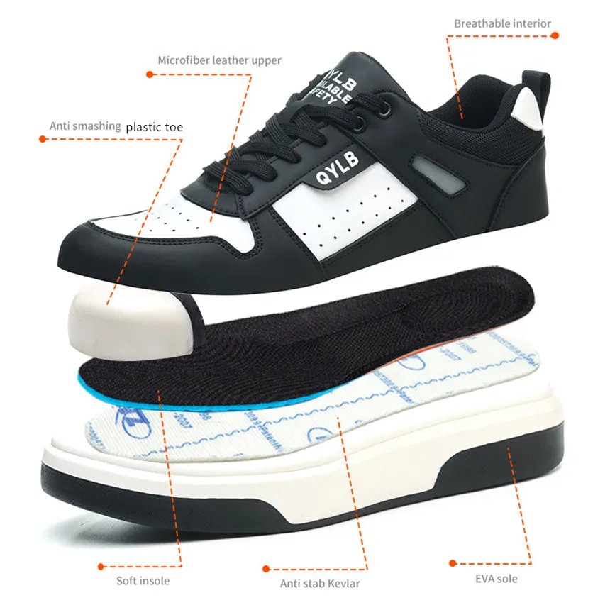 plastic toe cap safety shoes lightweight work boots comfortable safety shoes for men Industrial Construction Warehouse Shoes