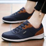 Leather Men Shoes Sneaker Trend Sports Running Breathable Men‘s Sneakers Non-slip Footwear Shoe for Male Walking Autumn - Image 4