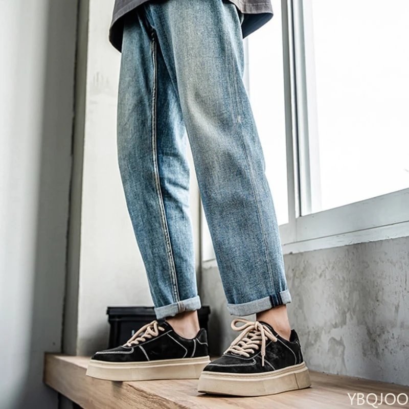 Large Size Spring and Autumn New Thick Sole Height Increasing Casual Men's Shoes Niche Trend Versatile Flat Sports Men's Shoes Large Size Spring and Autumn New Thick Sole Height Increasing Casual Men's Shoes Niche Trend Versatile Flat Sports Men's Shoes