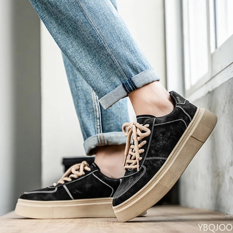 Large Size Spring and Autumn New Thick Sole Height Increasing Casual Men's Shoes Niche Trend Versatile Flat Sports Men's Shoes Large Size Spring and Autumn New Thick Sole Height Increasing Casual Men's Shoes Niche Trend Versatile Flat Sports Men's Shoes