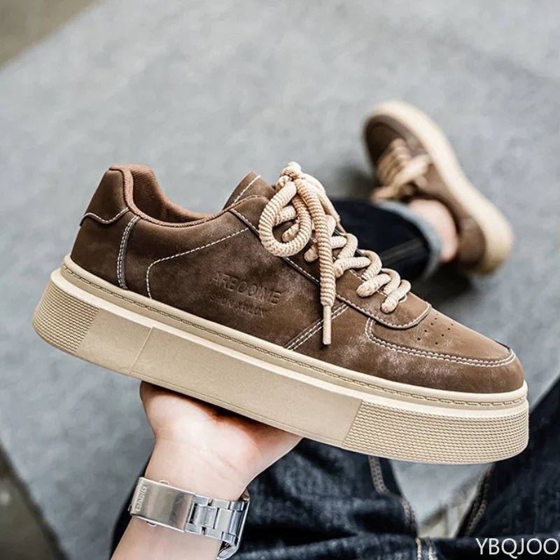 Large Size Spring and Autumn New Thick Sole Height Increasing Casual Men's Shoes Niche Trend Versatile Flat Sports Men's Shoes Large Size Spring and Autumn New Thick Sole Height Increasing Casual Men's Shoes Niche Trend Versatile Flat Sports Men's Shoes