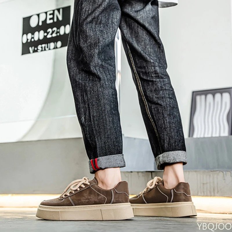 Large Size Spring and Autumn New Thick Sole Height Increasing Casual Men's Shoes Niche Trend Versatile Flat Sports Men's Shoes Large Size Spring and Autumn New Thick Sole Height Increasing Casual Men's Shoes Niche Trend Versatile Flat Sports Men's Shoes