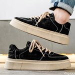 Large Size Spring and Autumn New Thick Sole Height Increasing Casual Men's Shoes Niche Trend Versatile Flat Sports Men's Shoes - Image 4