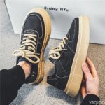 Large Size Spring and Autumn New Thick Sole Height Increasing Casual Men's Shoes Niche Trend Versatile Flat Sports Men's Shoes - Image 3