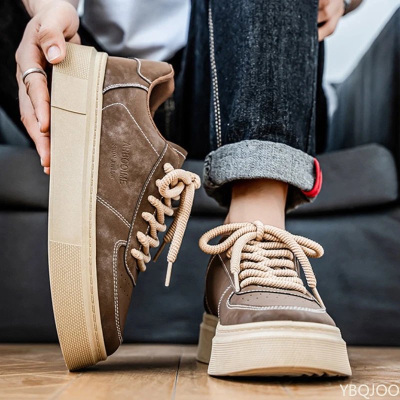 Large Size Spring and Autumn New Thick Sole Height Increasing Casual Men's Shoes Niche Trend Versatile Flat Sports Men's Shoes Large Size Spring and Autumn New Thick Sole Height Increasing Casual Men's Shoes Niche Trend Versatile Flat Sports Men's Shoes