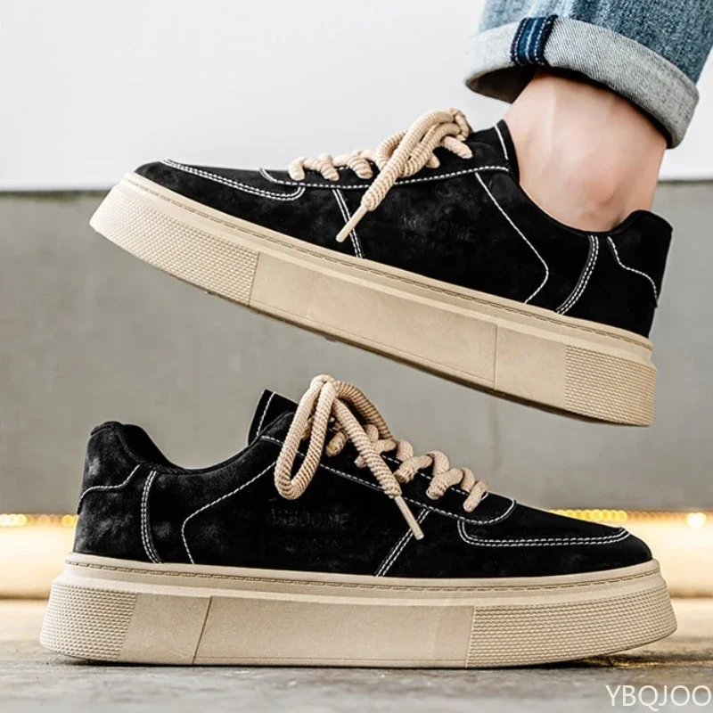 Large Size Spring and Autumn New Thick Sole Height Increasing Casual Men's Shoes Niche Trend Versatile Flat Sports Men's Shoes Large Size Spring and Autumn New Thick Sole Height Increasing Casual Men's Shoes Niche Trend Versatile Flat Sports Men's Shoes