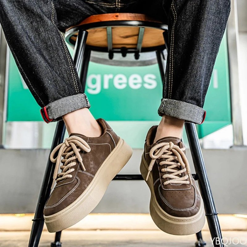 Large Size Spring and Autumn New Thick Sole Height Increasing Casual Men's Shoes Niche Trend Versatile Flat Sports Men's Shoes Large Size Spring and Autumn New Thick Sole Height Increasing Casual Men's Shoes Niche Trend Versatile Flat Sports Men's Shoes