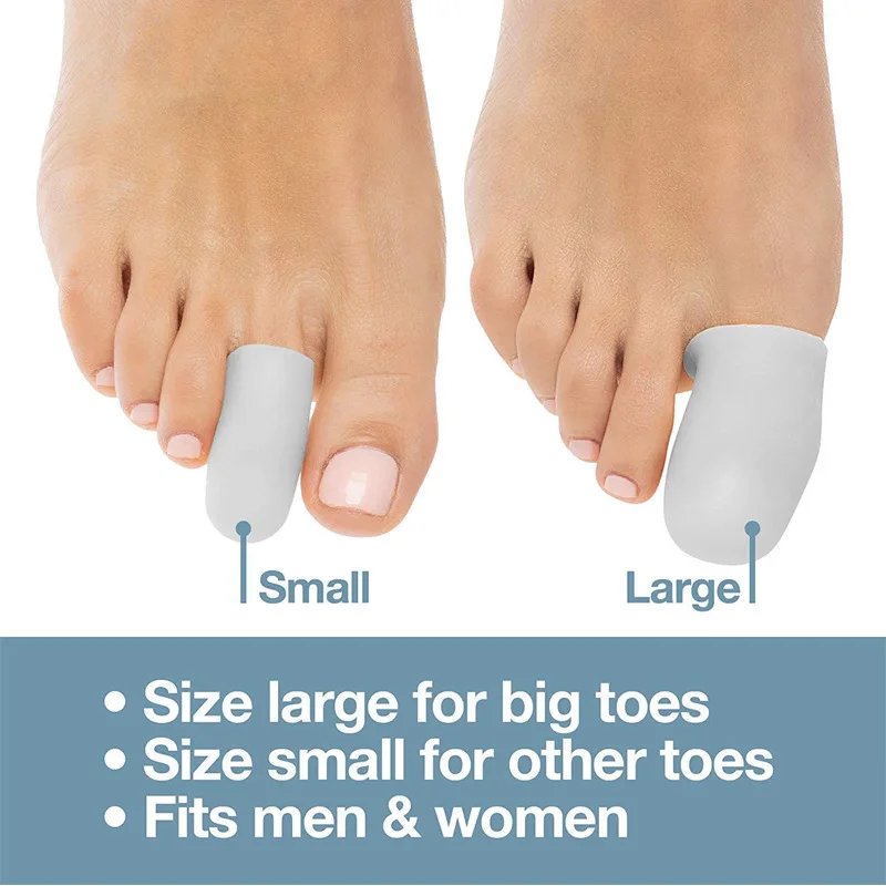 Silicone Forefoot Pad Toe Anti-friction Protector Tips Big And Small Toes Toe Finger Covers