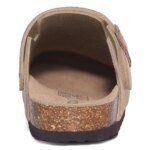 Evshine Women Suede Cork Slippers with Adjustbale  Strap Comfy Arch Support Leather Mules Retro Men Potato Shoes Lady Cork Clogs - Image 6