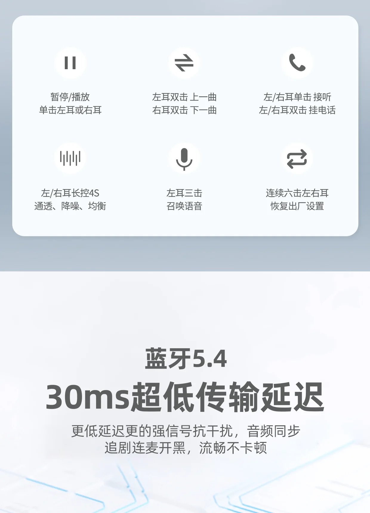 Q10 dual-ear couple-style wireless Bluetooth headphones - OWS over-ear sports noise-canceling headphones with long battery life