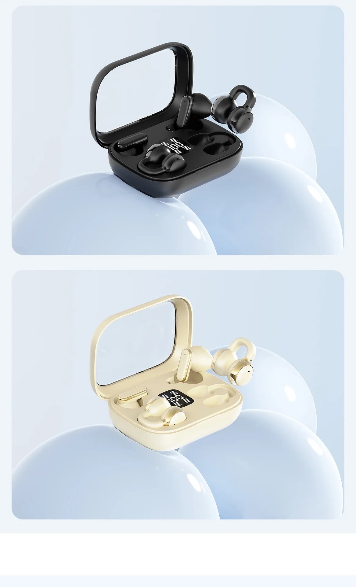 Q10 dual-ear couple-style wireless Bluetooth headphones - OWS over-ear sports noise-canceling headphones with long battery life