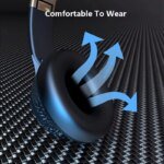 Foldable Wireless Bluetooth Headphones HiFi Deep Bass Noise Cancelling Earphones with HD Microphone PU Leather Earmuffs - Image 4