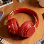 Foldable Wireless Bluetooth Headphones HiFi Deep Bass Noise Cancelling Earphones with HD Microphone PU Leather Earmuffs
