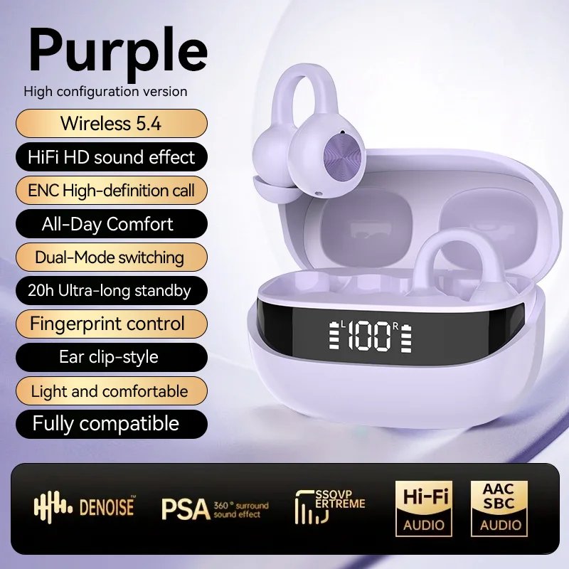 new over-ear K30 wireless Bluetooth 5.4 headphones - stereo sound effect - comfortable to wear for long periods without discomfo