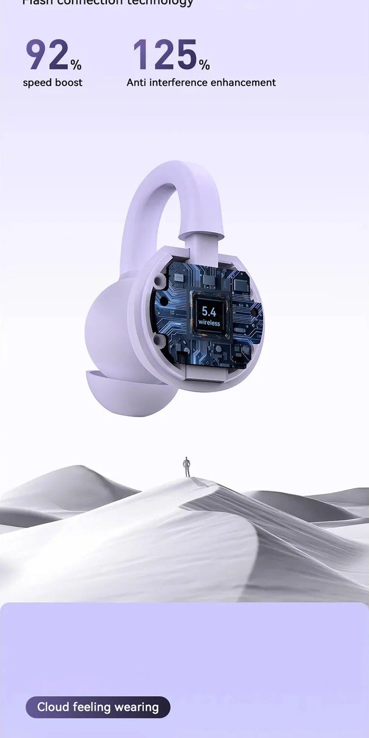 new over-ear K30 wireless Bluetooth 5.4 headphones - stereo sound effect - comfortable to wear for long periods without discomfo