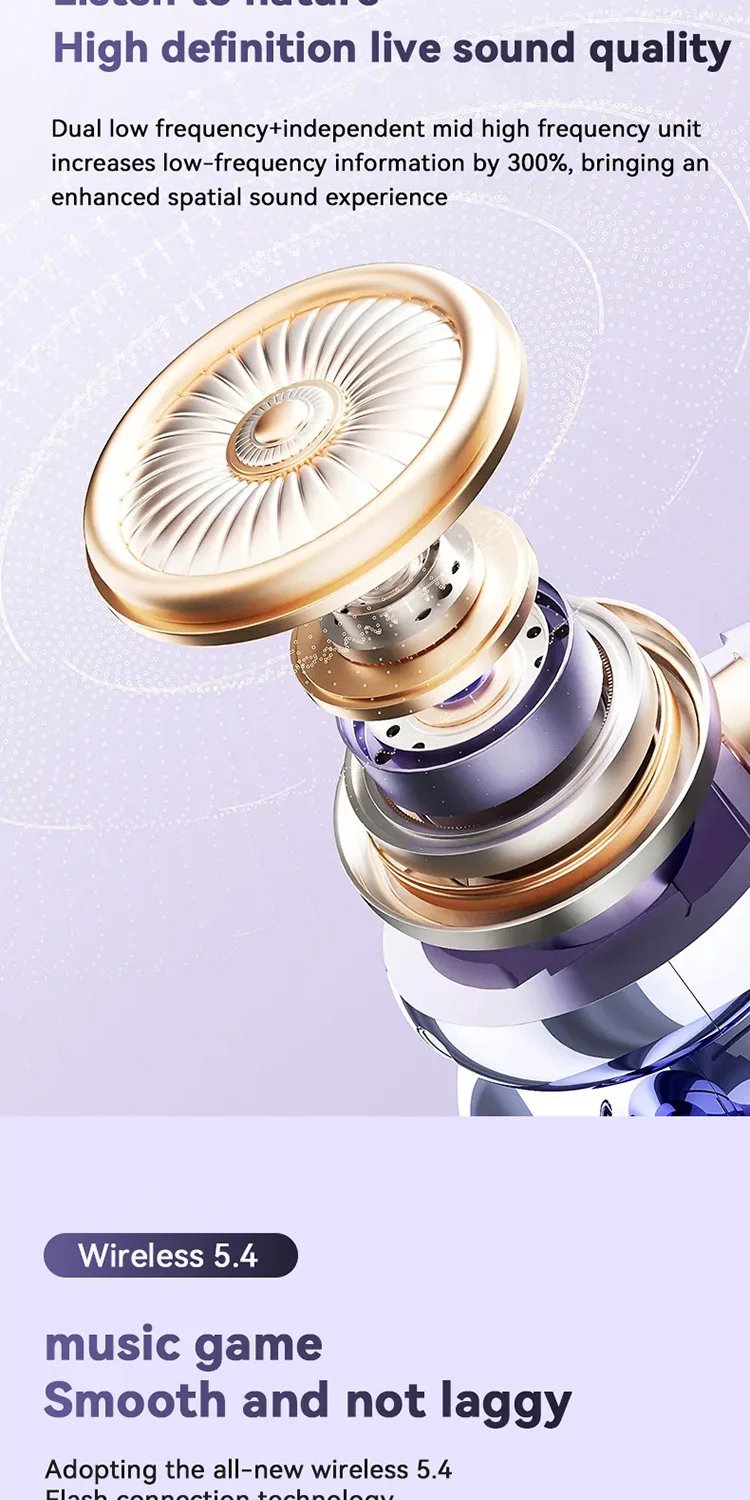 new over-ear K30 wireless Bluetooth 5.4 headphones - stereo sound effect - comfortable to wear for long periods without discomfo