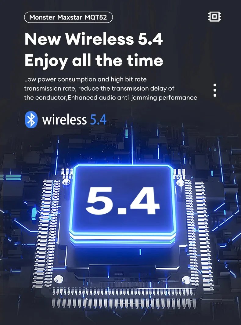 Monster Earbuds TWS Bluetooth Charging Box Wireless Earphones With Microphone Dual Mode Stereo Sports Waterproof Heads