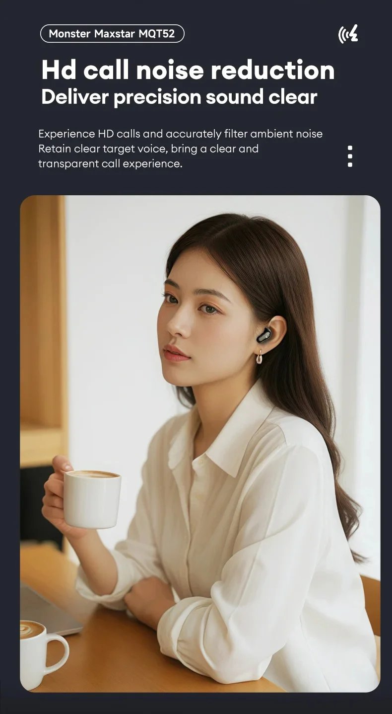 Monster Earbuds TWS Bluetooth Charging Box Wireless Earphones With Microphone Dual Mode Stereo Sports Waterproof Heads