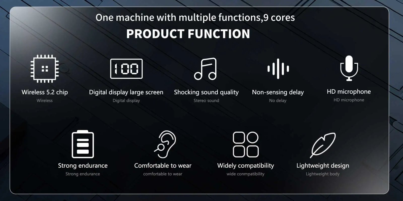 TWS smart digital display Bluetooth earbuds, powerful sound quality, high-definition calls，support charge phone, in-ear earbuds.