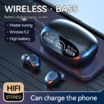 TWS smart digital display Bluetooth earbuds, powerful sound quality, high-definition calls，support charge phone, in-ear earbuds.