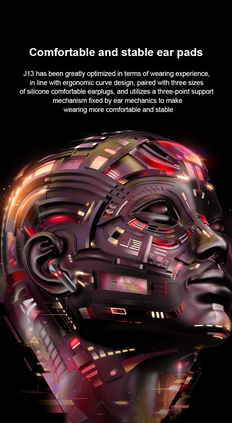 NEW AIR-J13Pro Bluetooth Earphones Wireless Headphone With Mic Low Latency HD Call HiFi Stereo Headsets Noise Cancelling Earbuds