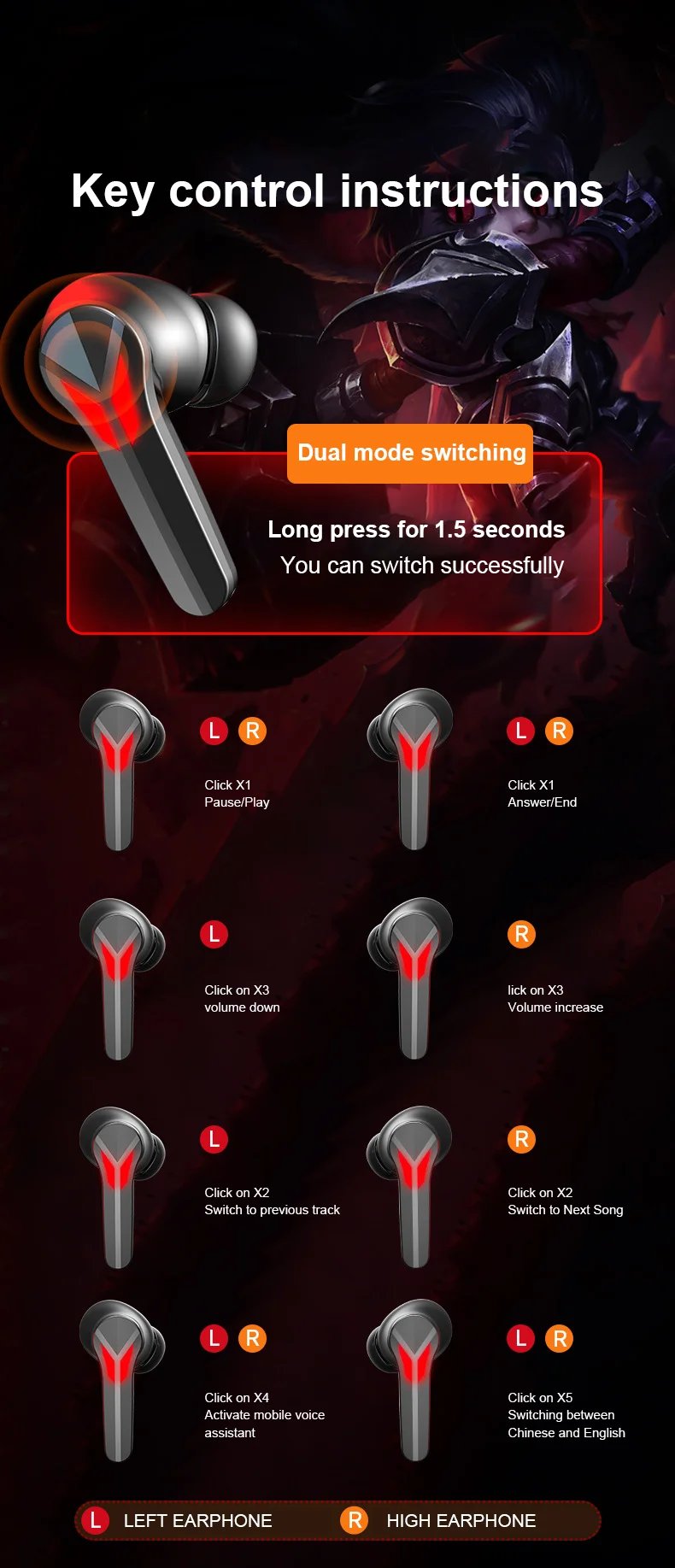 NEW AIR-J13Pro Bluetooth Earphones Wireless Headphone With Mic Low Latency HD Call HiFi Stereo Headsets Noise Cancelling Earbuds