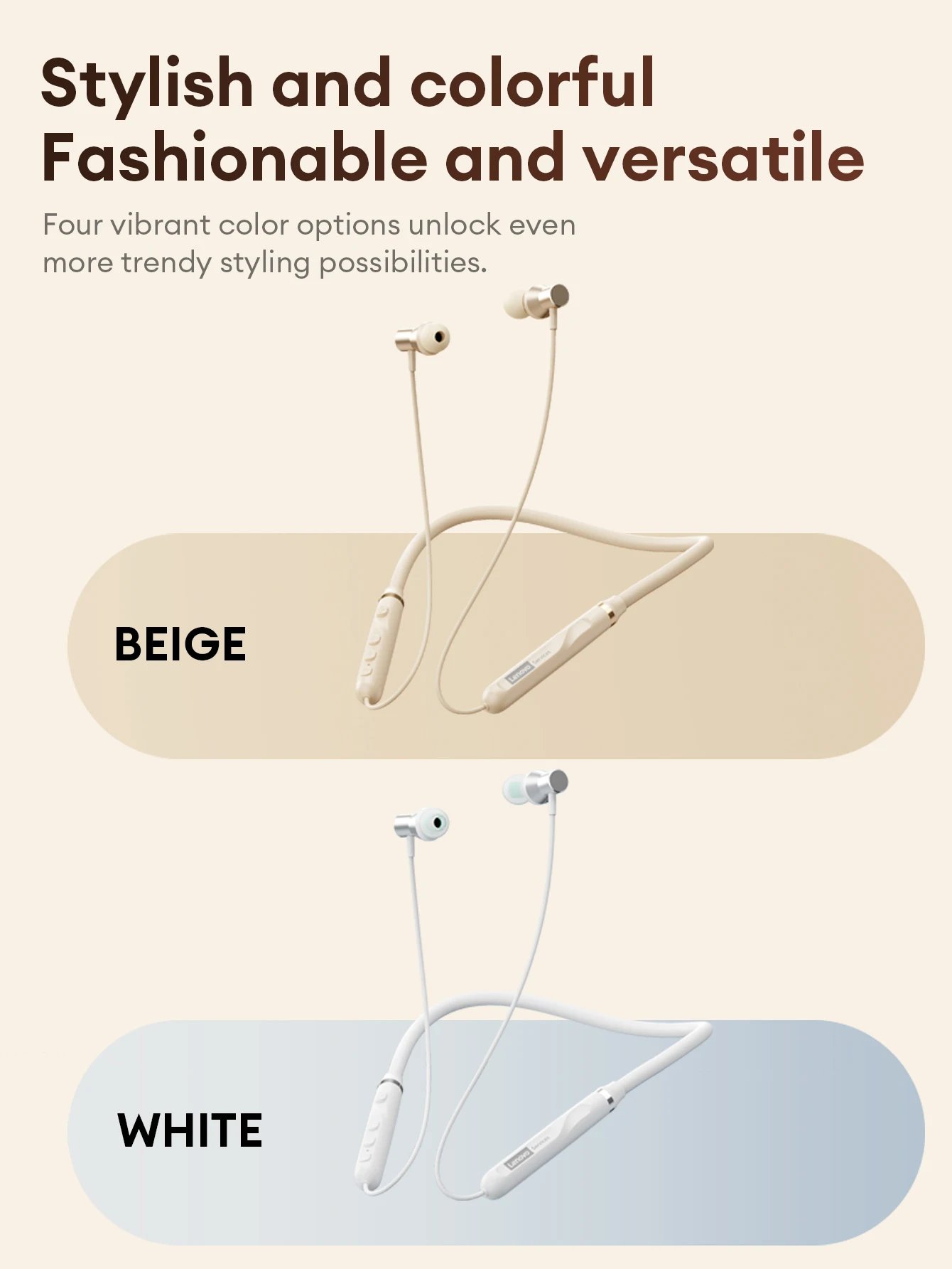 Original Lenovo Y111 Bluetooth 6.0 headphones Neckband Waterproof Magnetic Earbuds Stereo Running Sports Gaming Wireless Headset