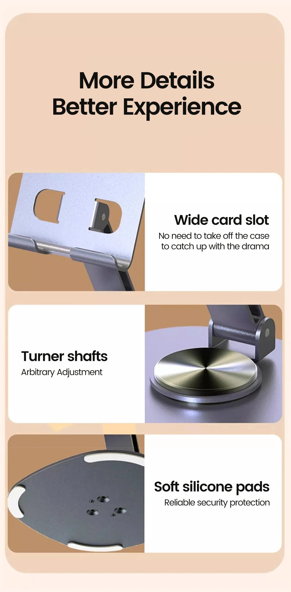 Olaf Rotating Table Cell Phone Holder Support Desktop Stand For iPad Samsung iPhone 15 14 13 Mobile Mount