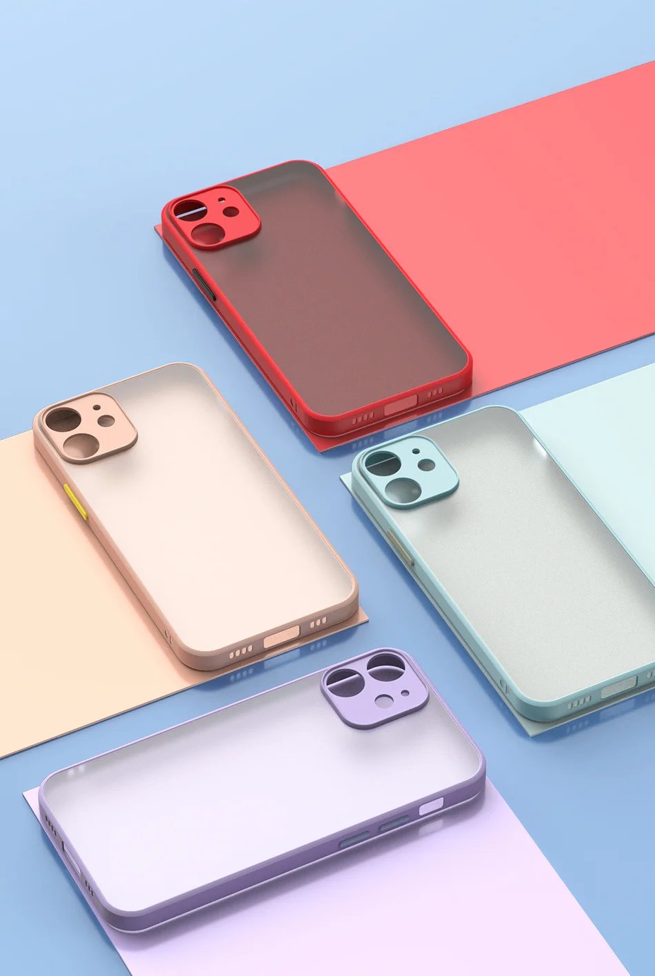 Luxury Matte Clear Square TPU Funda Case On For iPhone 17 16 15 14 13 12 11 Pro Max Plus Mini Plus Pls Funda IPHON Hard PC Cover