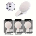 Mobile Phone LED Selfie Ring Light, Portable 3 Gears Photography Clip Light Beauty Fill Lamp For Cell Phone Camera Rechargeable - Image 5