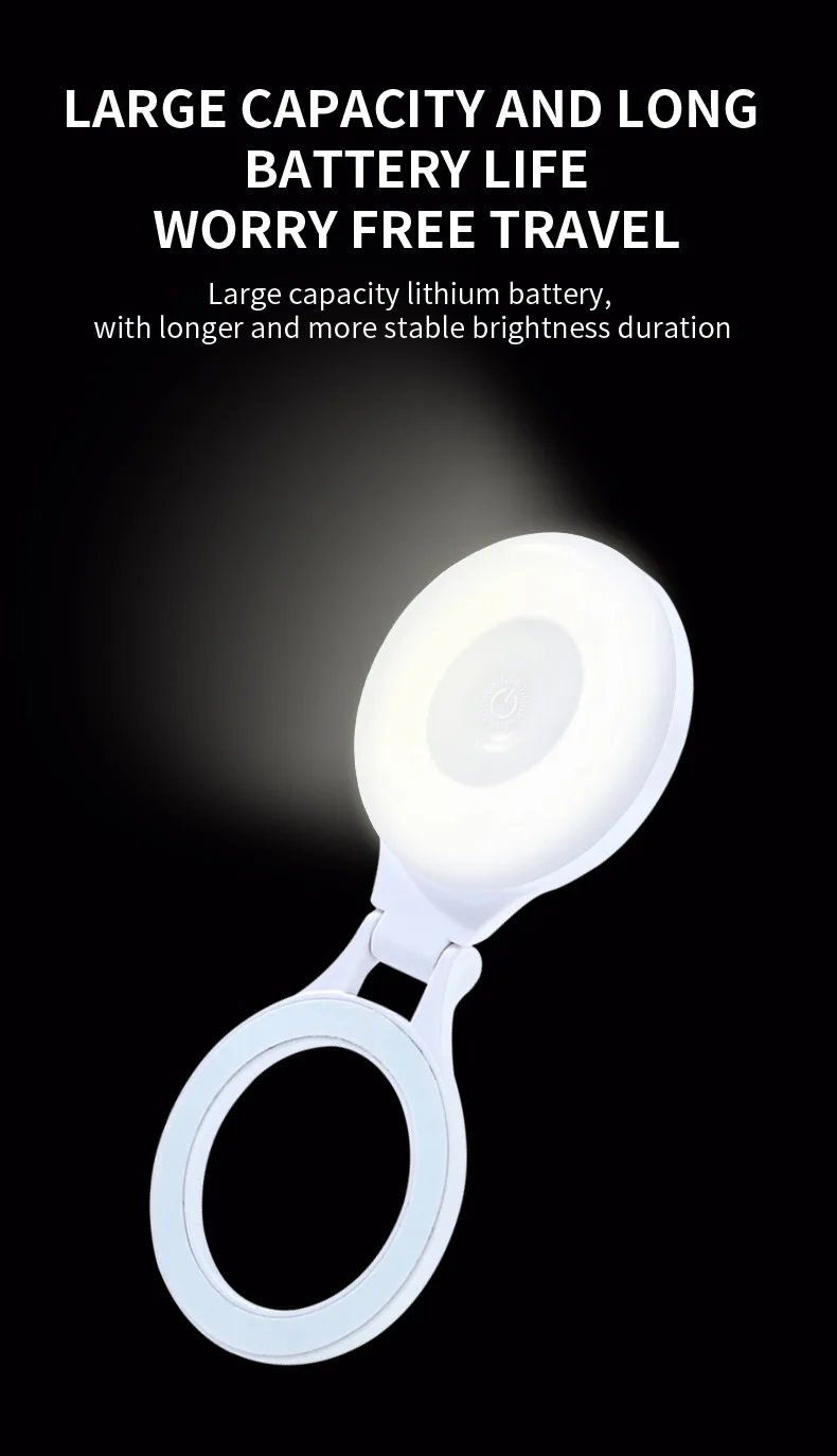 Portable Magnetic Mobile Phone Selfie Fill Light,  Rechargeable Phone Selfie Light for Selfies/Photography/TikTok/live streaming
