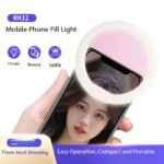 1pcs Rechargeable Mobile Phone Full Light Live RK12 Clip on Light Selfie Light Portable Lighting Photo Beauty Light