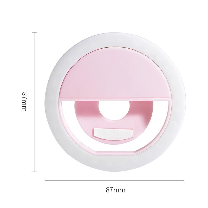 1pcs Rechargeable Mobile Phone Full Light Live RK12 Clip on Light Selfie Light Portable Lighting Photo Beauty Light