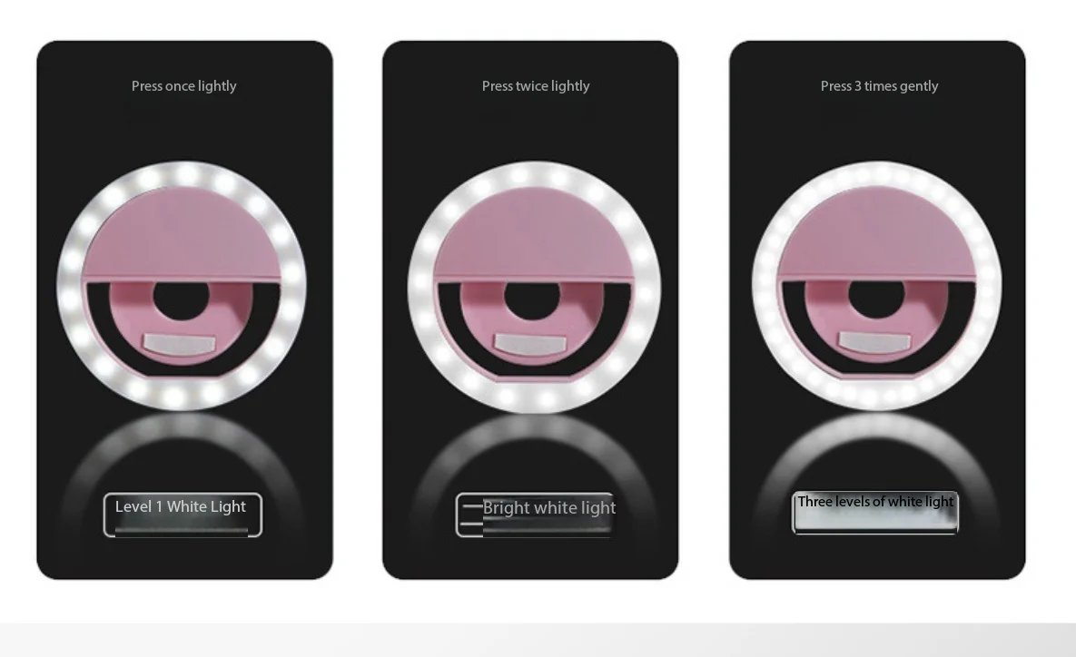 1pcs Rechargeable Mobile Phone Full Light Live RK12 Clip on Light Selfie Light Portable Lighting Photo Beauty Light