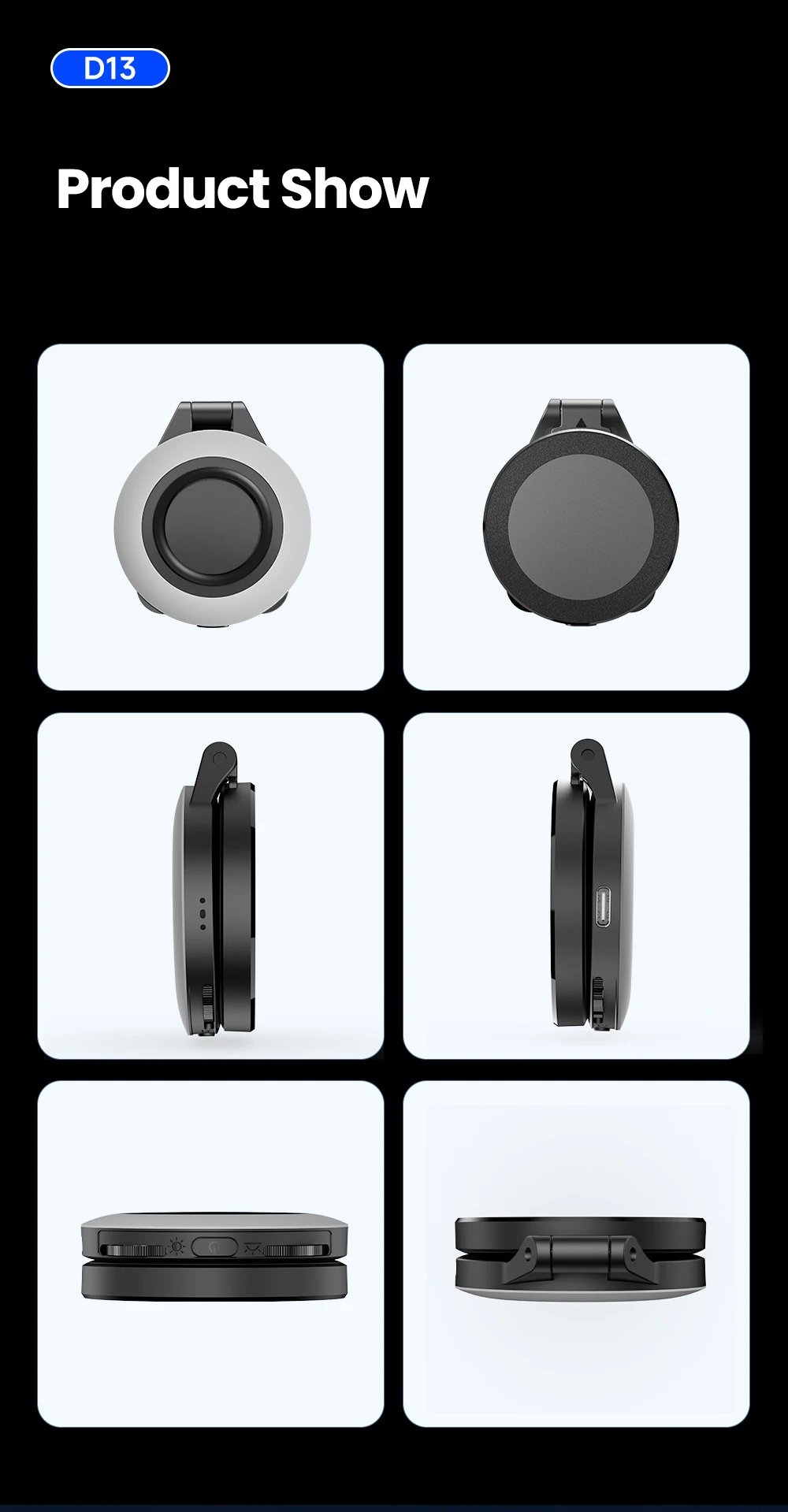 Magnetic Light Led Fill Light Phone Selfie Light Three-level Adjustment Portable Accessories For iPhone 17 16 15 For Magsafe