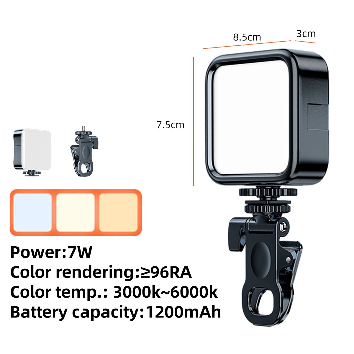 Portable LED video conferencing light for selfies for iPads cell phones laptops cameras tablet Flash Fill Light Photography Lamp