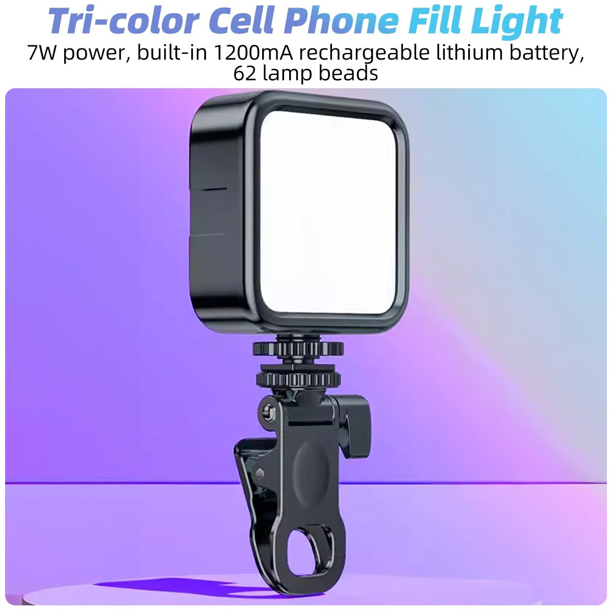 Portable LED video conferencing light for selfies for iPads cell phones laptops cameras tablet Flash Fill Light Photography Lamp