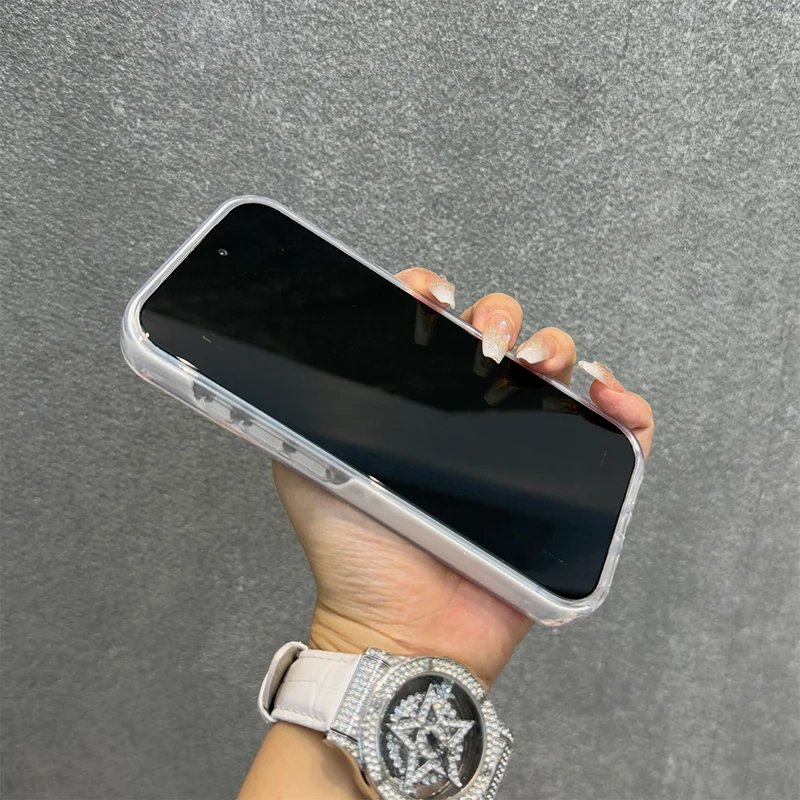 Candy Color Hard Acrylic Card Holder Phone Case For iPhone 17 16 Pro Max 11 12 13 14 15 17 Air Shockproof With Bumper Back Cover