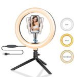 Dimmable26cm LED Ring Light Kit with Tripod Stand 120 Beads USB Selfie Light for Live Streaming Photography Video Makeup Studio - Image 6