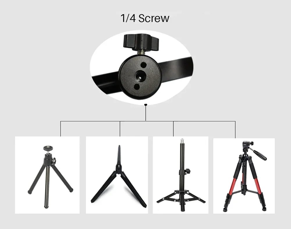 Dimmable26cm LED Ring Light Kit with Tripod Stand 120 Beads USB Selfie Light for Live Streaming Photography Video Makeup Studio