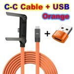 USB Type C Flat Charger Charging Cable C Kick Cable Stand With Invisible Support Foldable Phone Holder 240W Charge Wire Bracket