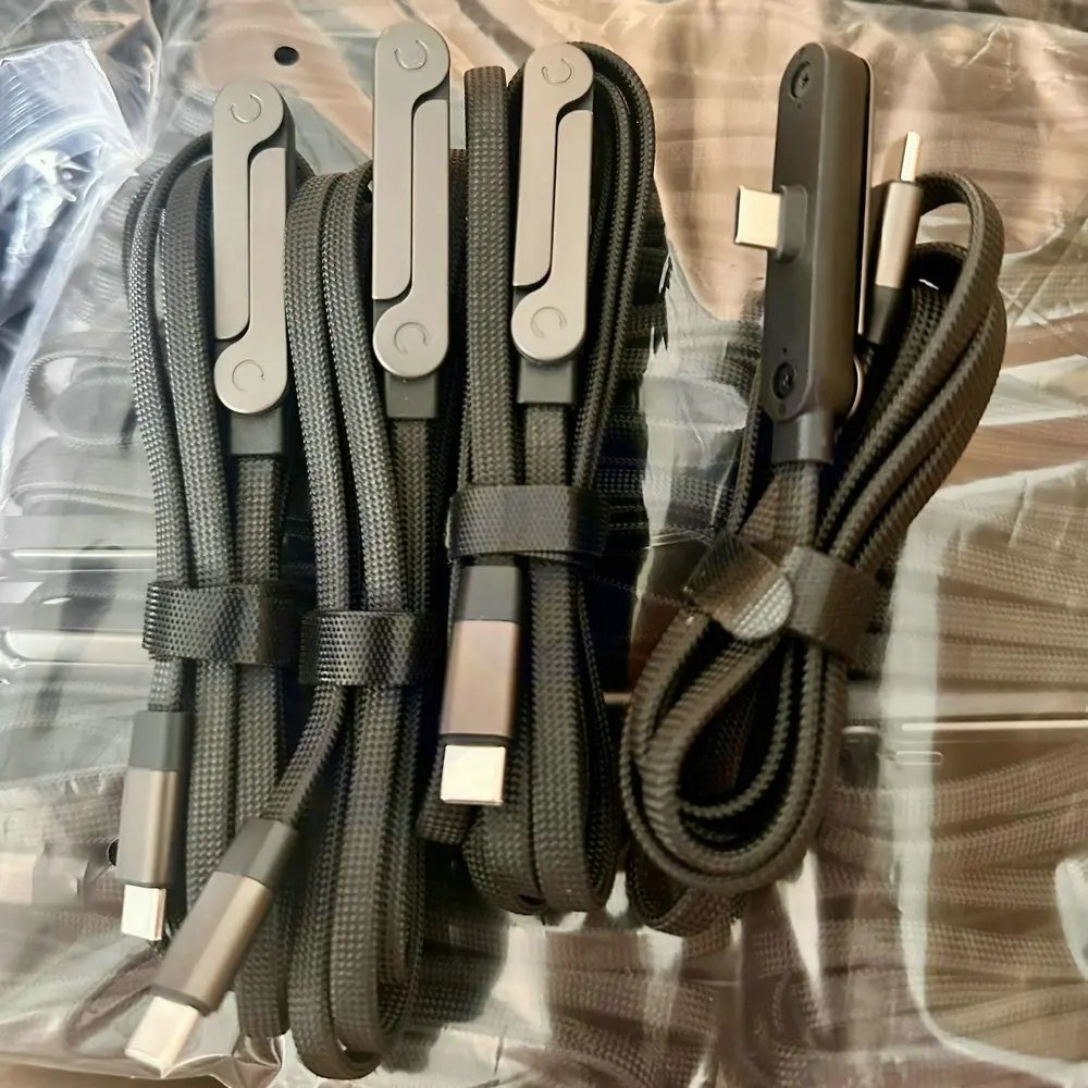 USB Type C Flat Charger Charging Cable C Kick Cable Stand With Invisible Support Foldable Phone Holder 240W Charge Wire Bracket