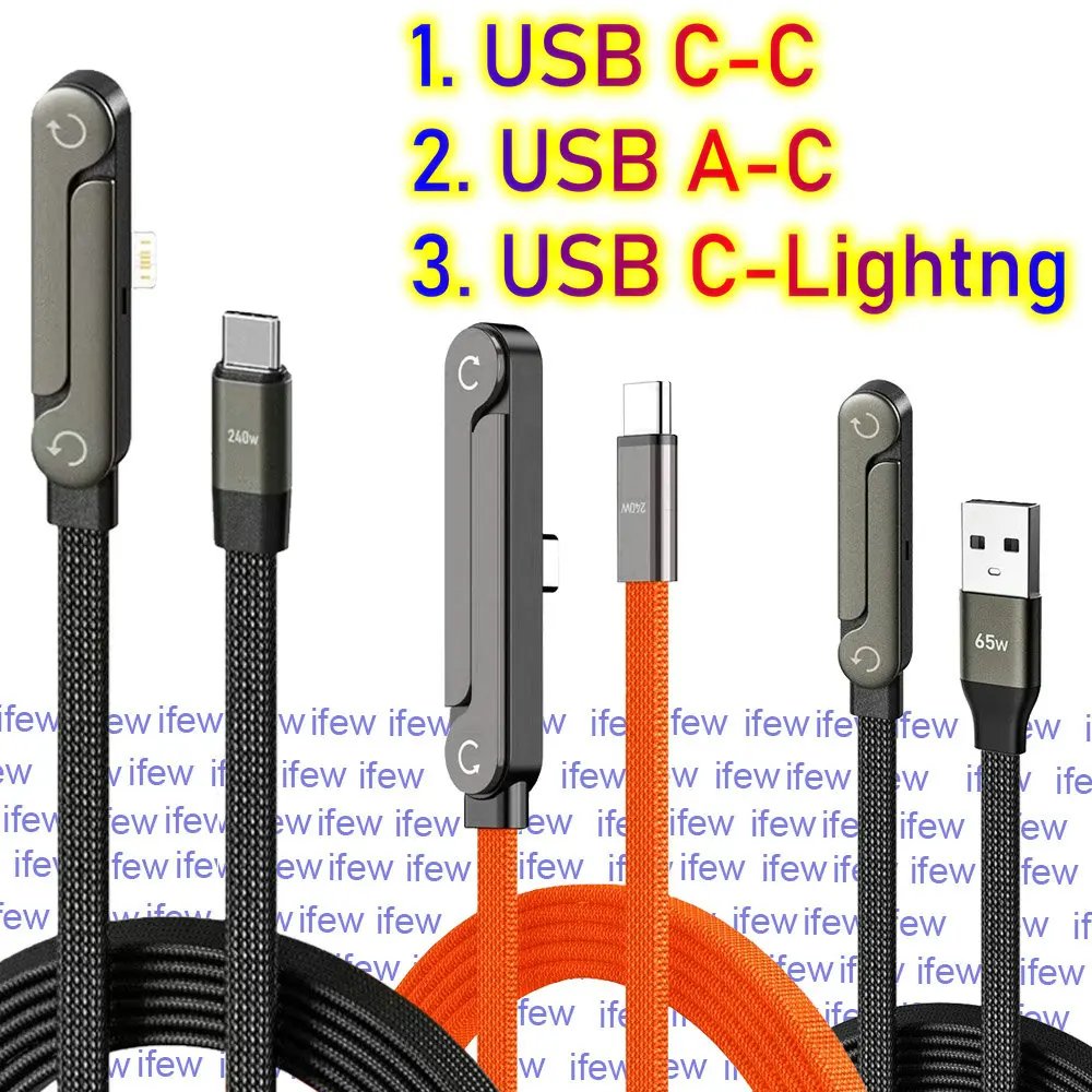 USB Type C Flat Charger Charging Cable C Kick Cable Stand With Invisible Support Foldable Phone Holder 240W Charge Wire Bracket