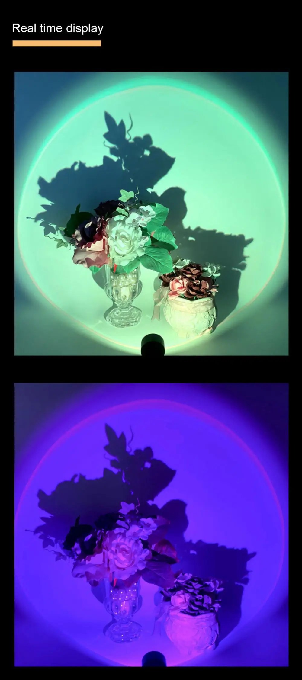 USB Sunset Light Self Photography Lamp LED Rainbow Neon Night Lights Projector Lights Bedroom Home Decoration Atmosphere Lights